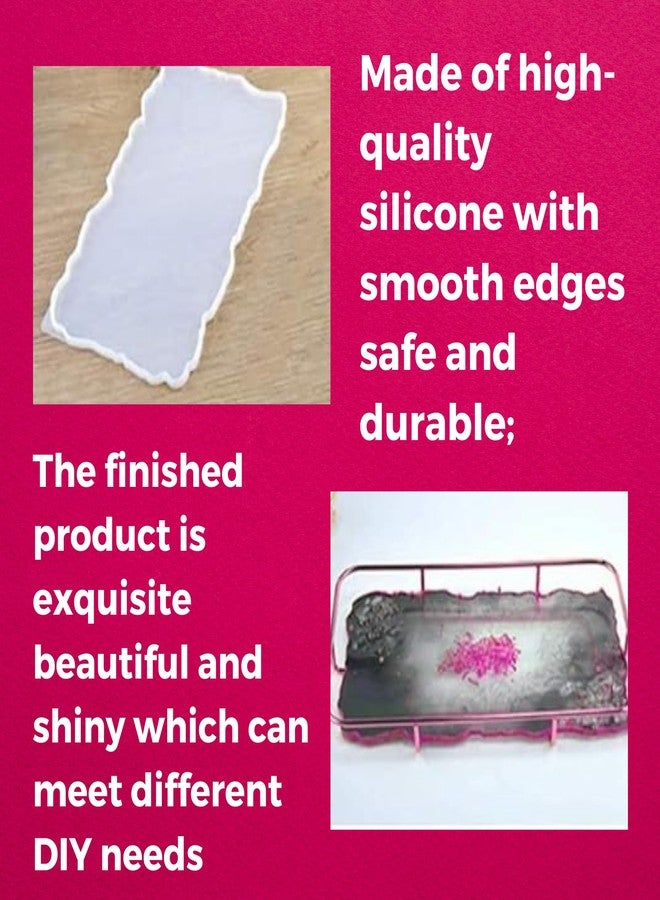 Oytra Resin Tray Mould Silicon Material Art and Craft DIY Rectangular Serving Board Casting Mold for Beginners Artists Professionals - Image 4