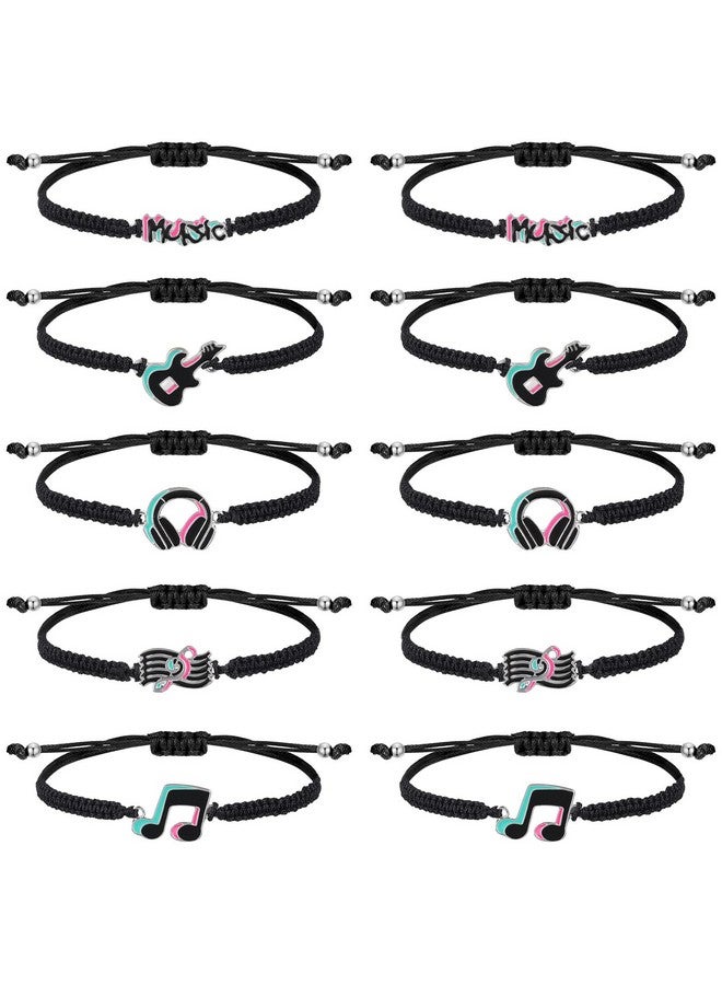 Junkin Music Party Favors Bracelets Party Decorations Bracelets Peace Sign Bracelets Hippie Party Supplies Rainbow Peace Bracelets Music Wristband 80S 70S 60S Social Media Favor Themed Music Party (10 Pcs) - Image 1