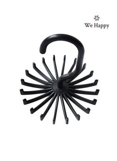 We Happy Pack of 4 Tie Holder Belt Hanger with Rotating 20 Hooks Durable Scarf and Accessories Organizer White Black Combo  - Image 2