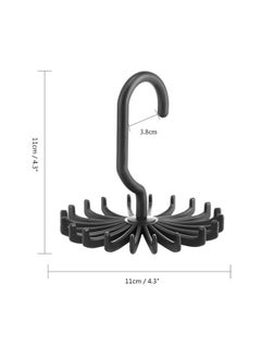 We Happy Pack of 4 Tie Holder Belt Hanger with Rotating 20 Hooks Durable Scarf and Accessories Organizer White Black Combo  - Image 5
