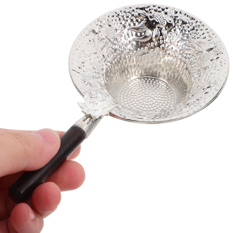 Fine Mesh Tea Strainer With Alloy Lotus Handle For Loose Leaf Matcha Tea Infuser - Image 4