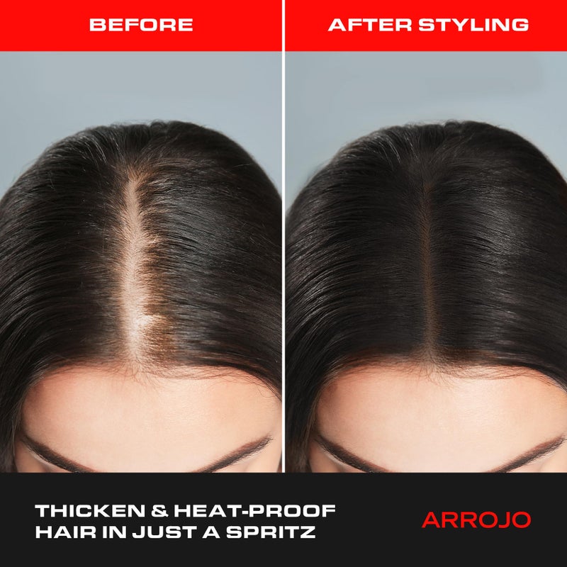 Arrojo Protective Thickening Lotion â€“ Heat Protectant & Blow Dry Spray for All Hair Types â€“ Sulfate & Paraben-Free, Anti Frizz & UV Protection, 6 fl. oz. - Image 2