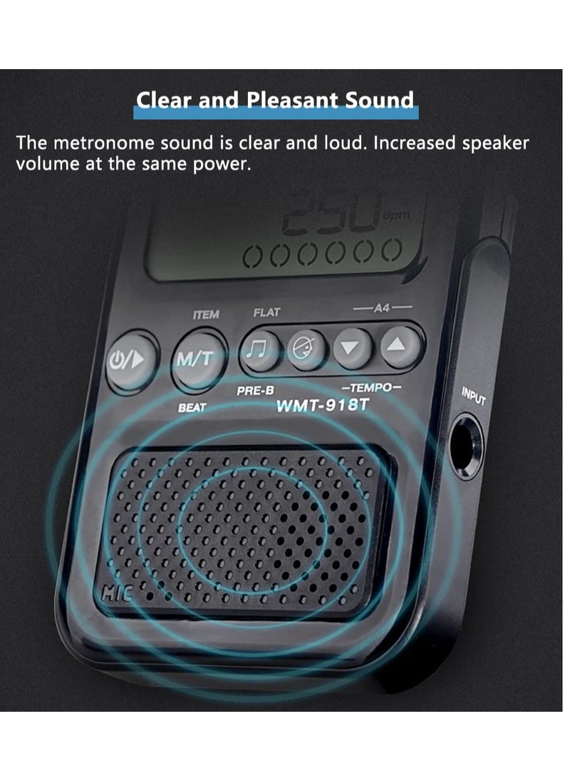 SOLARAE Electronic Digital Metronom with USB Cable, Universal Digital Metronome, Metronome with Timer, Volume Adjustable, Suitable for Piano, Guitar, Flute, Violin (White) - Image 5