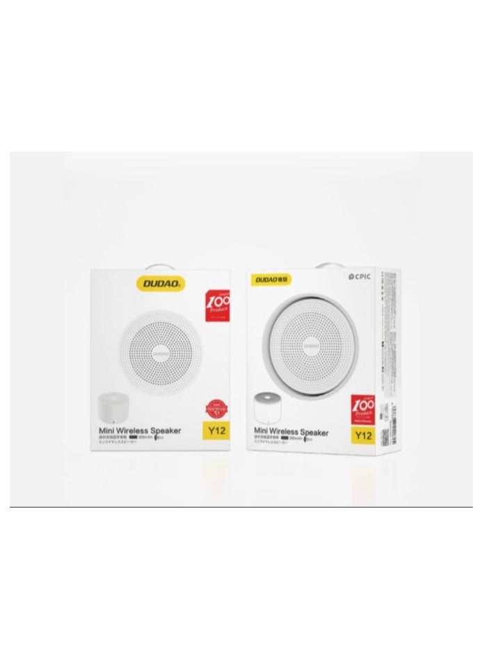 Dudao Y12 Mini Wireless Speaker White - Image 1