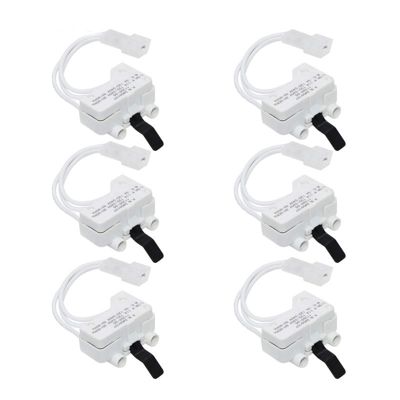 3406107 Dryer Door Switch by Beaquicy Replacement for Whirlpool Kenmore Roper Amana Crosley Dryer 6Pack