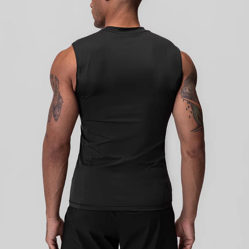 Pro Fitness Sports Vest Tight Waist Tight Sports T-Shirt Men'S Training Clothing Summer Elastic Quick-Drying Base Shirt Trendy - Image 3