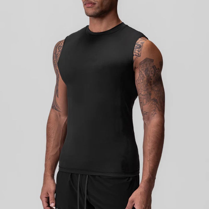 Pro Fitness Sports Vest Tight Waist Tight Sports T-Shirt Men'S Training Clothing Summer Elastic Quick-Drying Base Shirt Trendy - Image 2