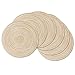 SHACOS SHACOS Round Braided Placemats Set of 6 Washable Round Placemats for Kitchen Table 15 inch (Beige, 6)  - Image 2