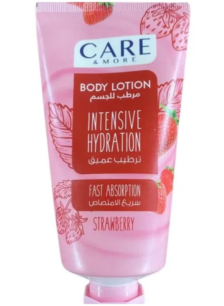 Care & More Strawberry Body Lotion – Intensive Hydrating Hand & Body Cream, 150ml Bottle - Image 4