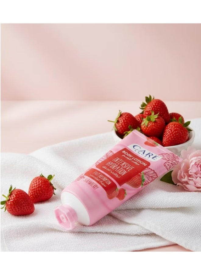 Care & More Strawberry Body Lotion – Intensive Hydrating Hand & Body Cream, 150ml Bottle - Image 3