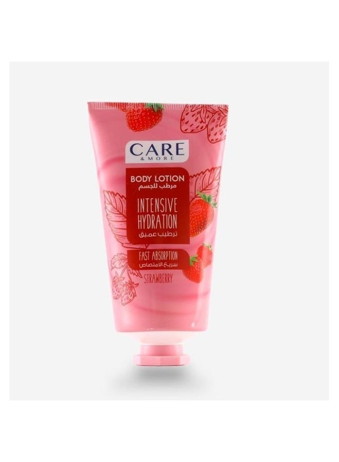 Care & More Strawberry Body Lotion – Intensive Hydrating Hand & Body Cream, 150ml Bottle - Image 2