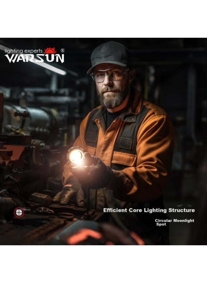 Warsunz26 High-intensity Flashlight With Zoom, Long-range Outdoor Searchlight, Laser, Ultra-bright, Rechargeable, Portable, Outdoor Lighting, Emergency - Image 2