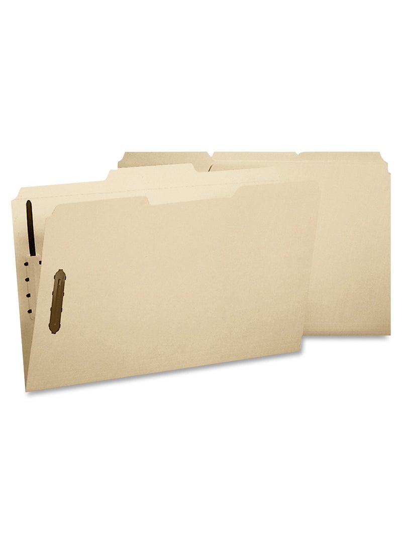 Smead Smead Fastener File Folder, 2 Fasteners, Reinforced 1/3-Cut Tab, Letter Size, Manila, 12 per Pack (11537)  - Image 1