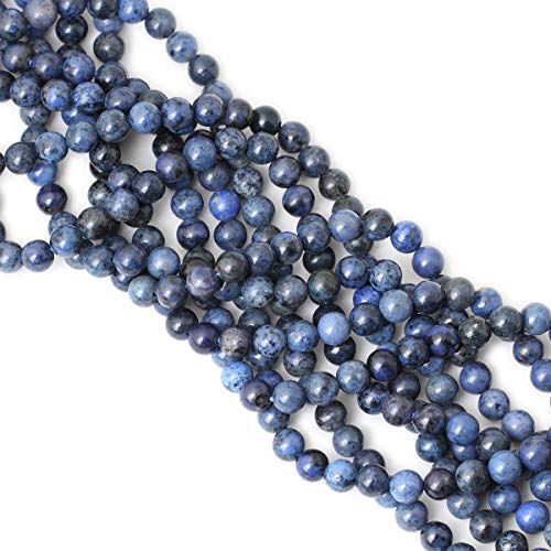 CHEAVIAN 45PCS 8mm Natural Dumortierite Gemstone Round Loose Stone Beads for Jewelry Making Crafts Design 1 Strand 15" - Image 4