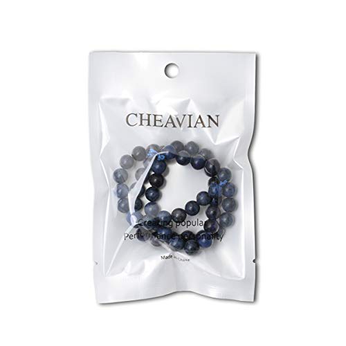 CHEAVIAN 45PCS 8mm Natural Dumortierite Gemstone Round Loose Stone Beads for Jewelry Making Crafts Design 1 Strand 15" - Image 5