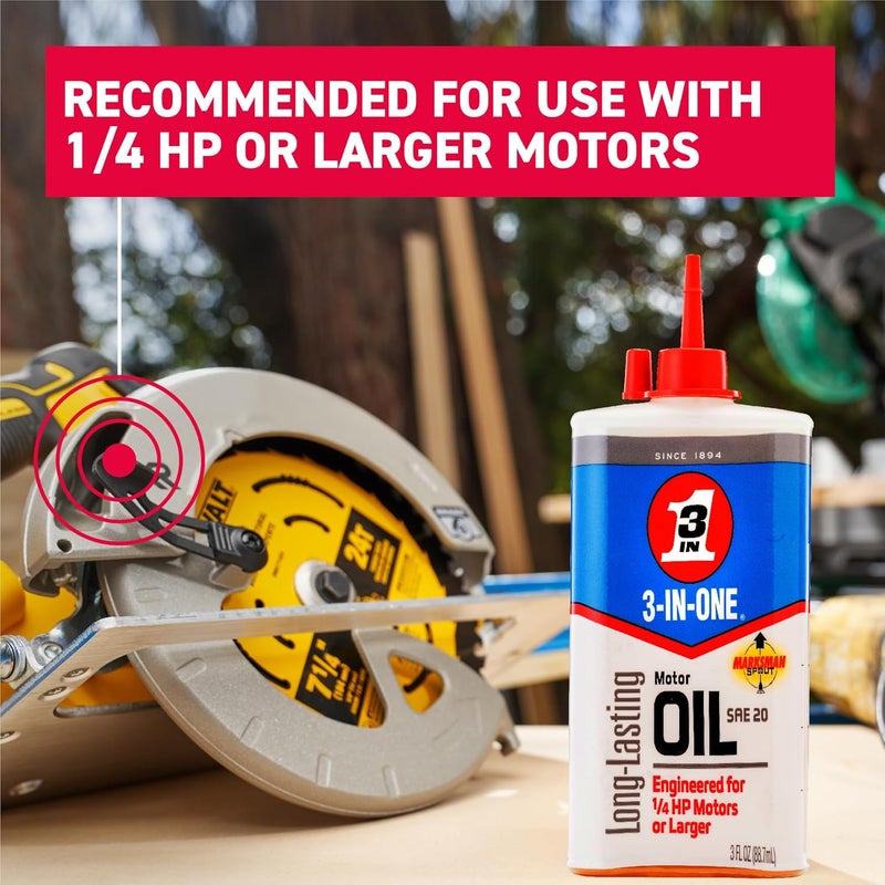 3 in one 3-IN-ONE Motor Oil SAE 20 - Long-Lasting Lubrication for Electric Motors, 3 oz - Image 5