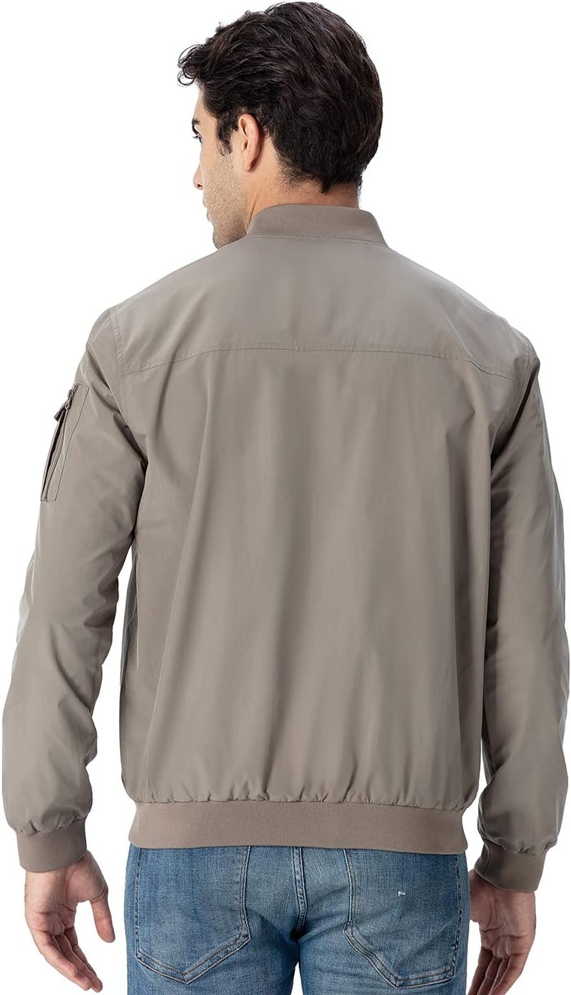 Gopune Men's Windproof Bomber Jacket Lightweight Windbreaker Outdoor Golf Fashion Coat - Image 4
