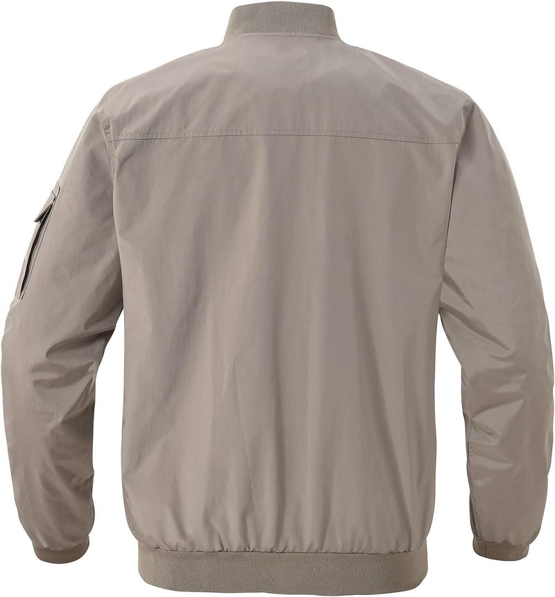 Gopune Men's Windproof Bomber Jacket Lightweight Windbreaker Outdoor Golf Fashion Coat - Image 2