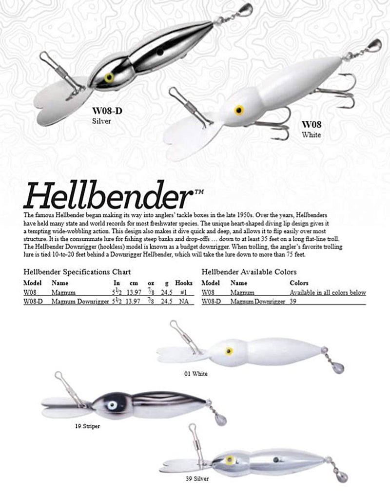 Heddon Magnum Hellbender Deep-Diving Fishing Lure, 5 1/2 Inch, 7/8 Ounce, White - Image 2