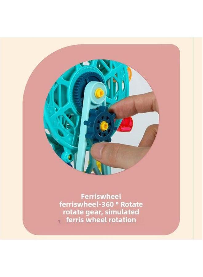 Amusement Park Assembled Children's DIY Educational Toys Play Home Disassembly Screw Pirate Ship Ferris Wheel Hot Sale-Color:Carousel - Image 5