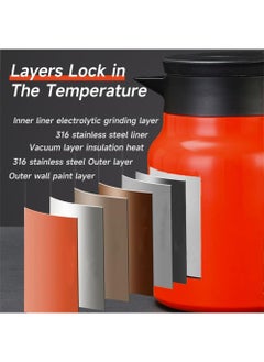 Y&D Thermal Coffee Carafe, 34Oz / 1L Double Wall Vacuum Coffee Carafe with Removable Tea Infuser Stainless Steel Thermal Tea Pot Beverage Dispenser for Coffee Milk  - Image 3