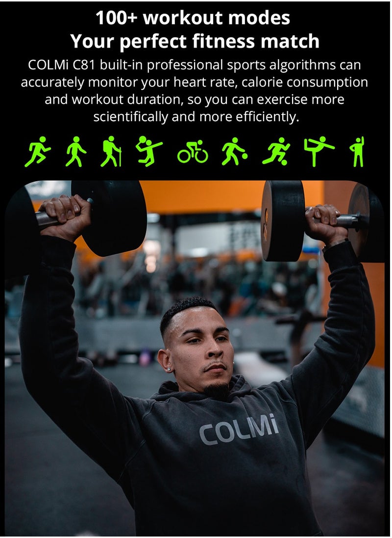 ColMi COLMI C81 2.0 Inch AMOLED Smart Watch Support AOD 100 Sports Modes IP68 Waterproof Smart Watch Men Women  - Image 3