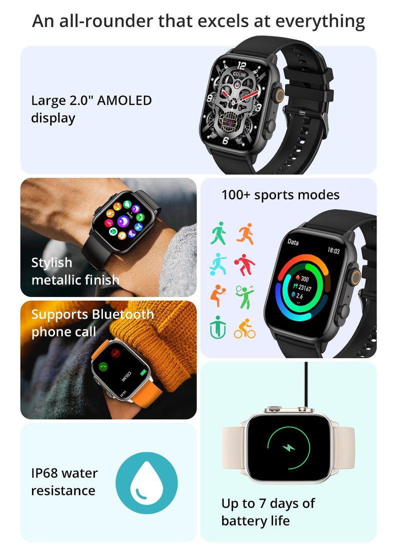 ColMi COLMI C81 2.0 Inch AMOLED Smart Watch Support AOD 100 Sports Modes IP68 Waterproof Smart Watch Men Women  - Image 4