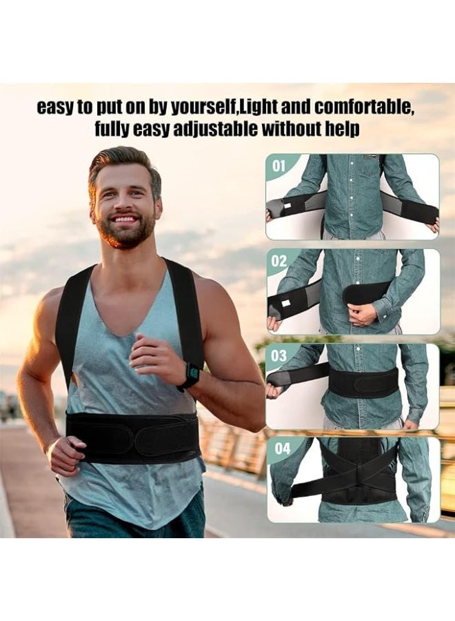 Back Posture Corrector Brace for Men, Women & Youth, Adjustable Breathable Upper and Lower Back Support, Shoulder Alignment Trainer for Daily Comfort, XX-Large - Image 4