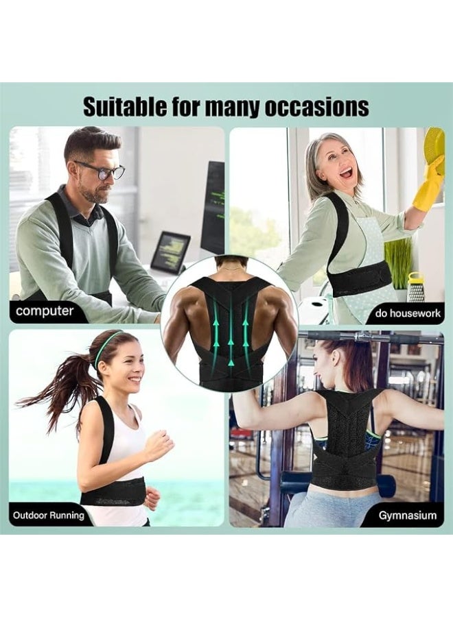 Back Posture Corrector Brace for Men, Women & Youth, Adjustable Breathable Upper and Lower Back Support, Shoulder Alignment Trainer for Daily Comfort, XX-Large - Image 3