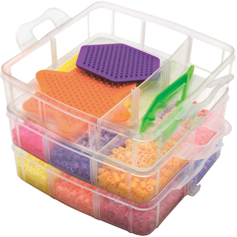 Perler Bead Large Organizer Stackable Storage Container Bead Trays, 3pc. - Image 2