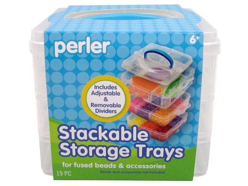 Perler Bead Large Organizer Stackable Storage Container Bead Trays, 3pc. - Image 4