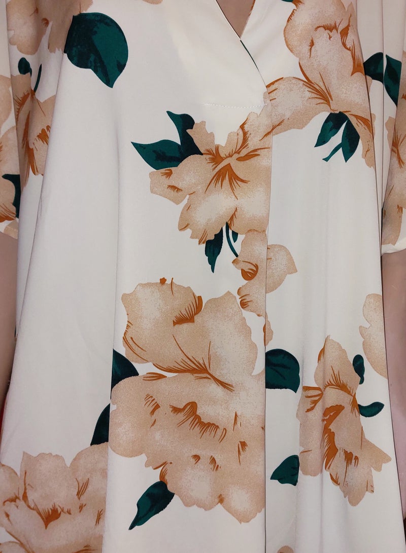 Women oversized floral print summer dress  - Image 2