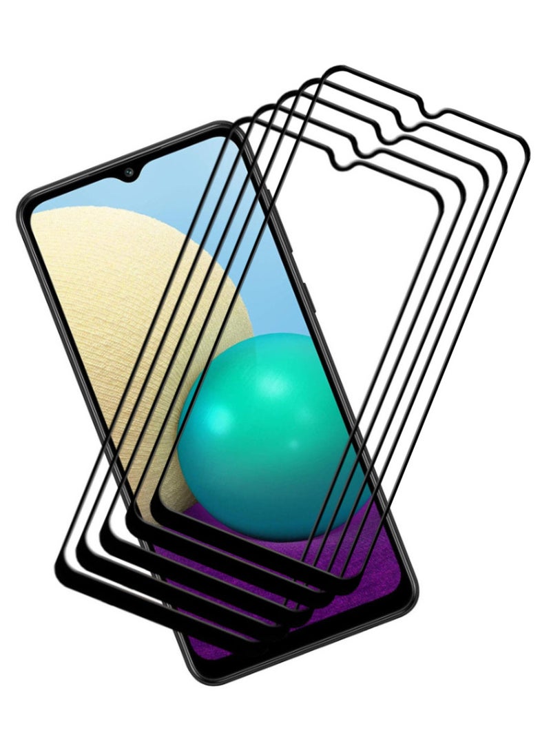 ACLIX 5 Pieces Antistatic ESD Dustproof Premium Quality High Definition Tempered Glass Screen Protector Designed For Samsung Galaxy A02 - Image 1