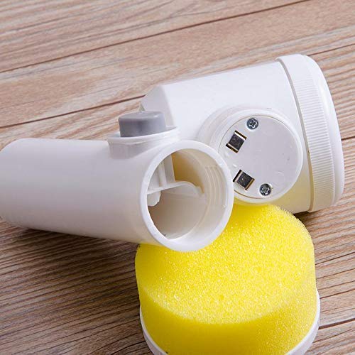FosCadit MultiFunctional Household Tools Bath Kitchen Cleaning Brush Electrically Driven Magic Brush for Tiles Sink Wash Basin etc Multicolor - Image 2