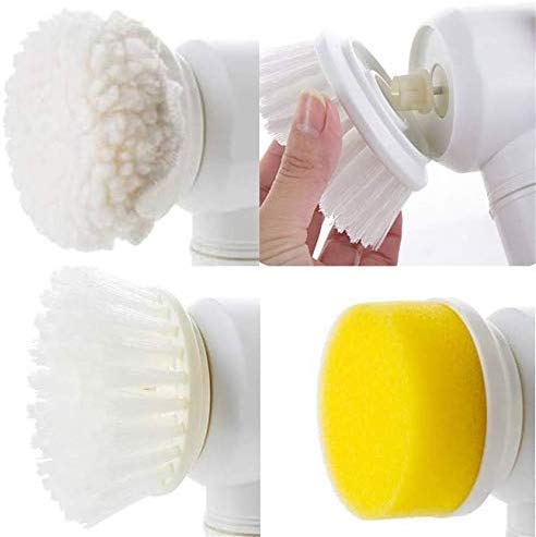 FosCadit MultiFunctional Household Tools Bath Kitchen Cleaning Brush Electrically Driven Magic Brush for Tiles Sink Wash Basin etc Multicolor - Image 3