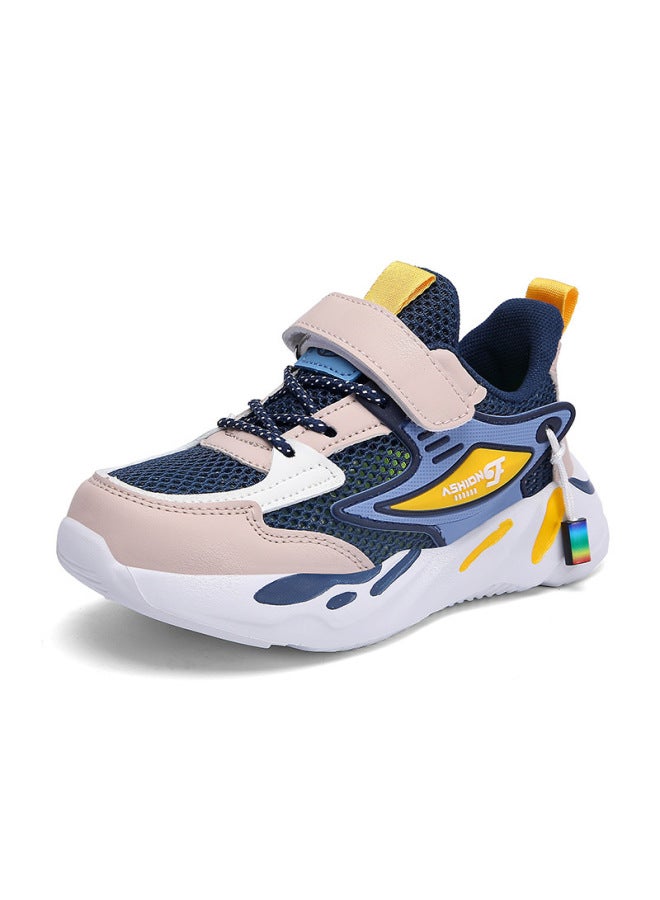 Children's Shoes Boys' Sneaker Waterproof Leather Casual Running Shoes For Primary School Students Lightweight Soft Bottom Middle And Large Children's Daddy Shoes