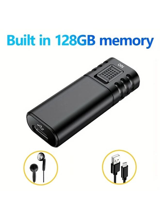 128GB Digital Voice Recorder with Playback USB Noise Canceling Voice Activated MP3 Player for Lectures Meetings - Image 1