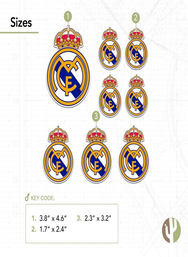 ديزرت كاكتوس ملصق صبار صحراوي لنادي ريال مدريد لكرة القدم، ملصق فينيل، لوس بلانكوس مدريديستاس، كرة قدم، كمبيوتر محمول، زجاجة ماء، سيارة، سجل قصاصات (النوع 3-1) - Image 3