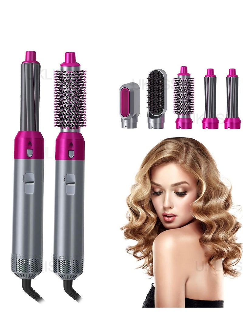 فون بلانيت high quality Curling Iron 5 in 1 Hot Air Styler Curler Brush, Negative Lonic Hair Straightener Hot Air Styler Hair Brush, Curl & Straight 3-in Ion Styler, Hair Dryer Comb Ideal Curly Hair - Image 1