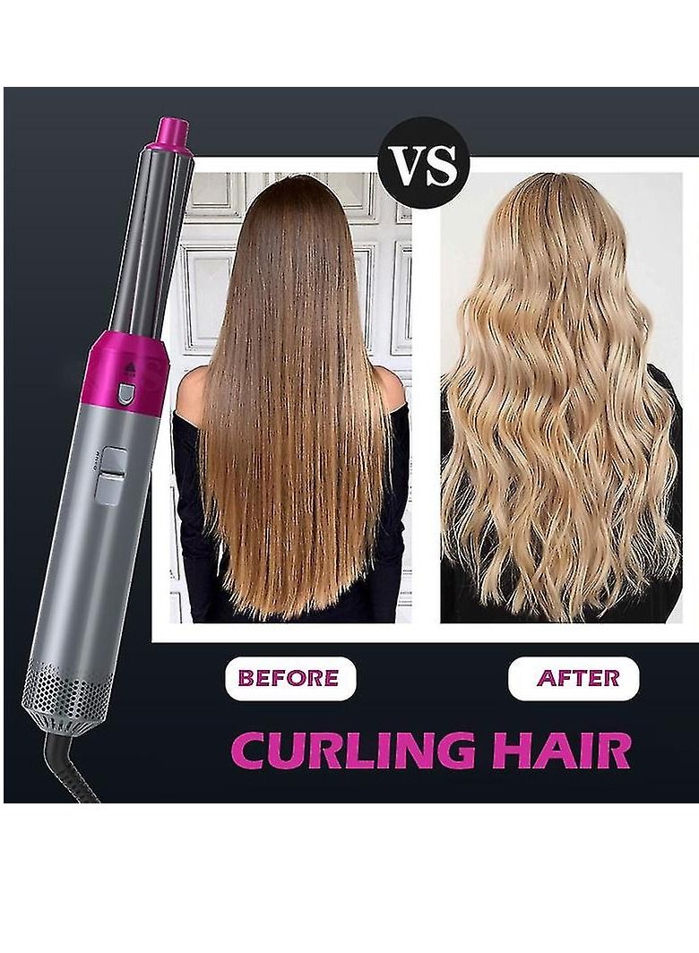 فون بلانيت high quality Curling Iron 5 in 1 Hot Air Styler Curler Brush, Negative Lonic Hair Straightener Hot Air Styler Hair Brush, Curl & Straight 3-in Ion Styler, Hair Dryer Comb Ideal Curly Hair - Image 2