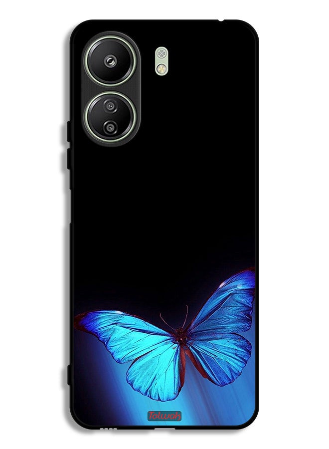 Tolwak Xiaomi Redmi 13C Protective Case Cover Butterfly Art - Image 1
