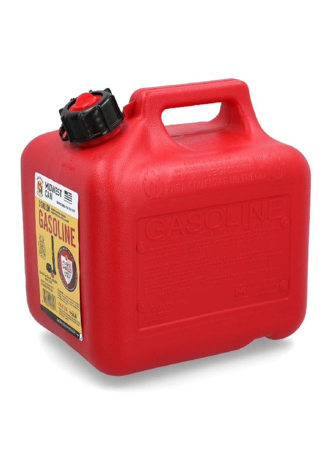 Midwest - Quick-Flow Portable Ergonomic Gasoline Gas Can with FlameShield Safety System Red 2 Gal 2310 - Image 1