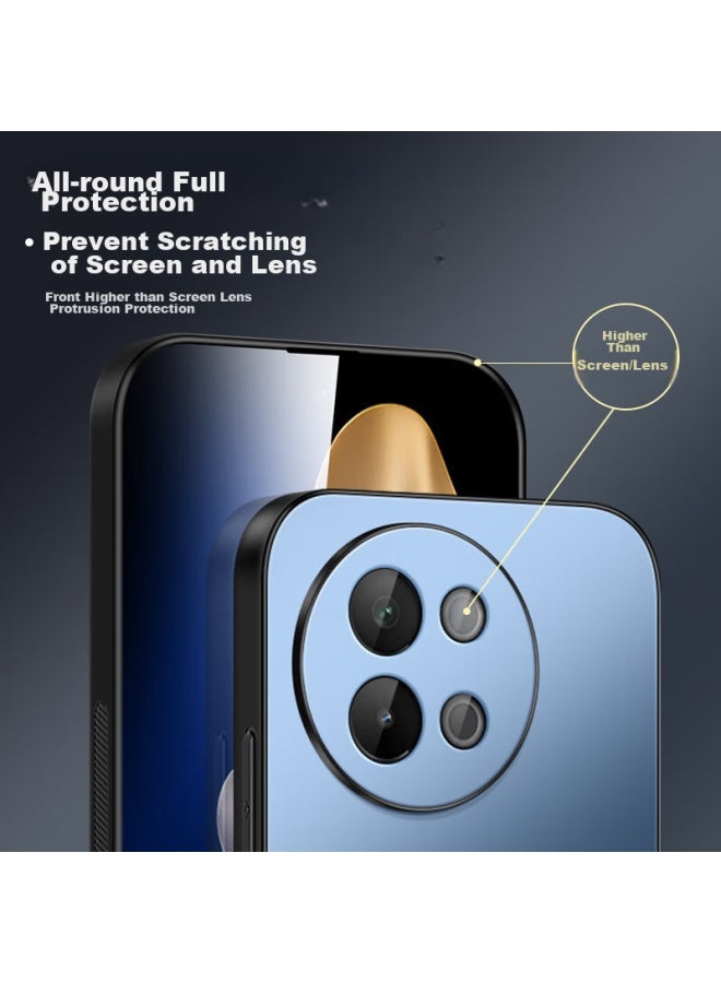 Shangsu, Suitable For Vivos18e Phone Case, Vivos18e Protective Cover, Full Lens Protection, Ag Frosted Anti-drop Soft Case, Vivo Plain Simple Style For Women And Men, Outer Shell, Sapphire Blue - Image 4