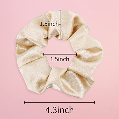 Hasoar 8 Count Satin Hair Ties Scrunchies, Linen Sage Green - Bridesmaid Proposal Gifts, Bachelorette Party Favors, Bridesmaid Gifts for Wedding Parties - Image 2