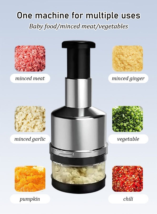 Kitchen tools creative gadgets hand-pressed vegetable cutter garlic crusher garlic mincer chopper pat knife garlic press - Image 5