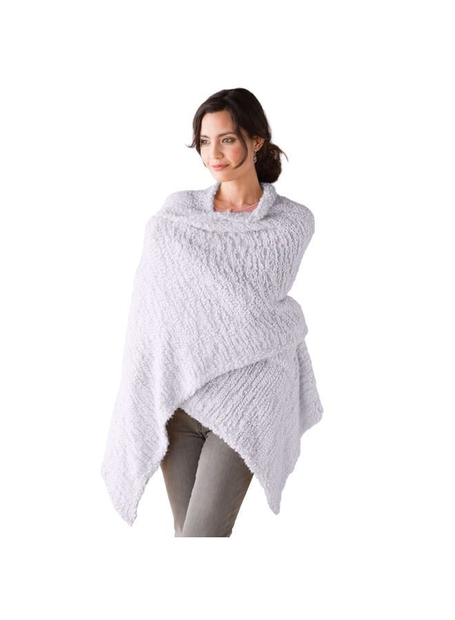 DEMDACO Giving Shawl Women's One Size Soft Knit Nylon Wrap in Gift Box, Light Purple, 70 x 27 - Image 1