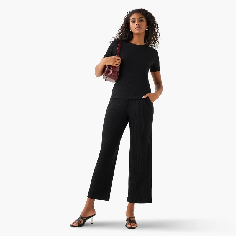 Splash FAV Ribbed Round Neck T-shirt