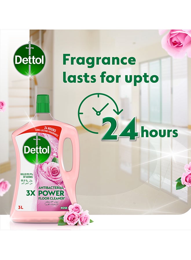 Dettol Rose Antibacterial Power Floor Cleaner Pink 3Liters - Image 5