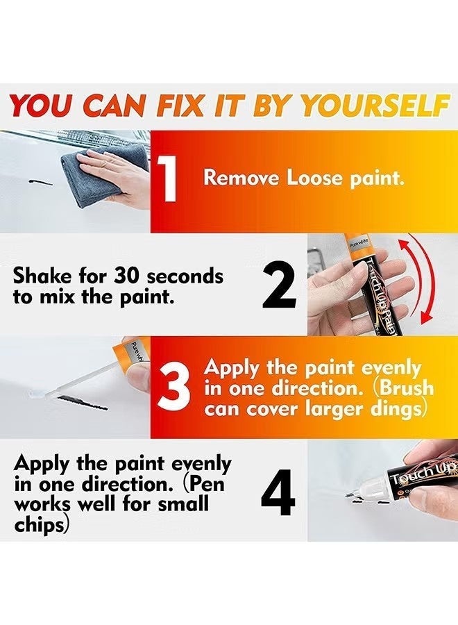 NH Car Scratch Repair Pen Blue 12ml 2 in 1 Touch Up Paint Waterproof Scratch Remover for Deep and Minor Scratches Easy Fix - Image 3