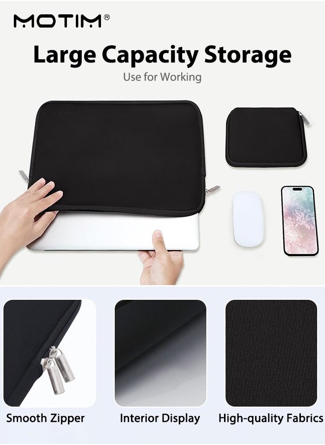 Motim - Laptop Sleeve Case with Small Pouch 16 inch for MacBook Pro M4/M3/M2/M1 Pro/Max A3403 A3186 A2991 A2780 A2485 A2141 15-15.6 inch Notebook Computer, Shockproof & Waterproof Laptop Case Computer Bag - Image 1